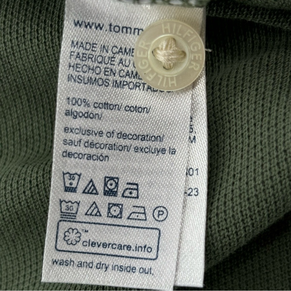 Tommy Hilfiger Men’s Regular Short Sleeves Polo Shirt XL Custom Fit in Olive - Picture 8 of 14